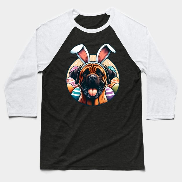 Tosa Inu Celebrates Easter with Family and Joy Baseball T-Shirt by ArtRUs